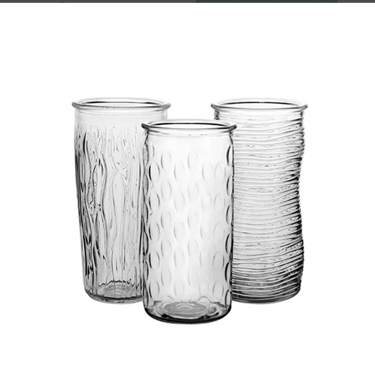 Vase cylindrique en verre — le modèle peut changer